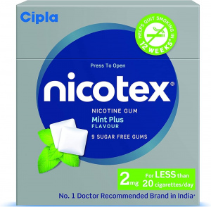 NICOTEX 9жев.рез. без сахара со вкусом перечной мяты (Никотин 2мг)