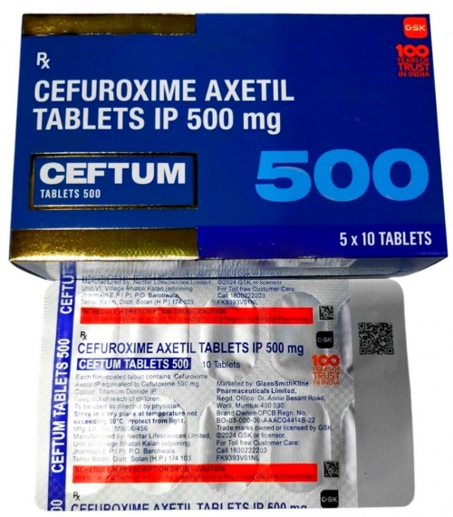 CEFTUM 500, 5X10TAB (Cefuroxime 500mg)