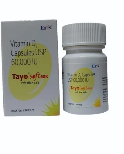 TAYO SOFT 60K, 12 softgel capsules (Cholecalciferol 60,000 IU)